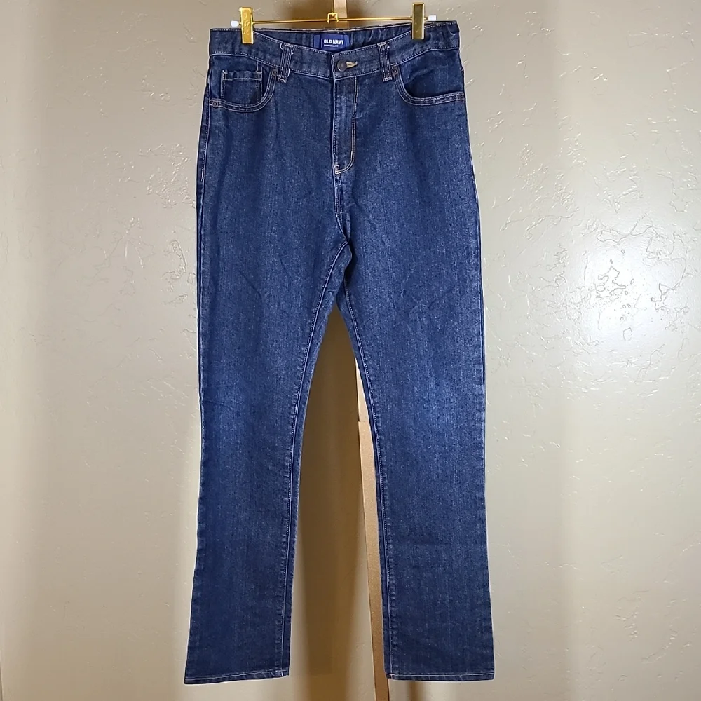 Old Navy Boys Skinny Jeans – Dark Rinse – Size 18 Regular Built In Elastic Flex